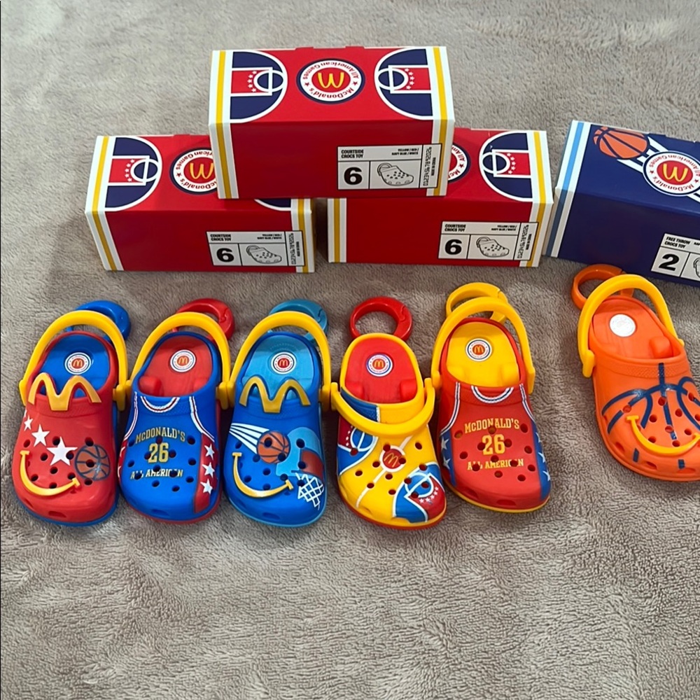McDonald's Kids Red, Blue & Yellow Basketball Clog Sandals